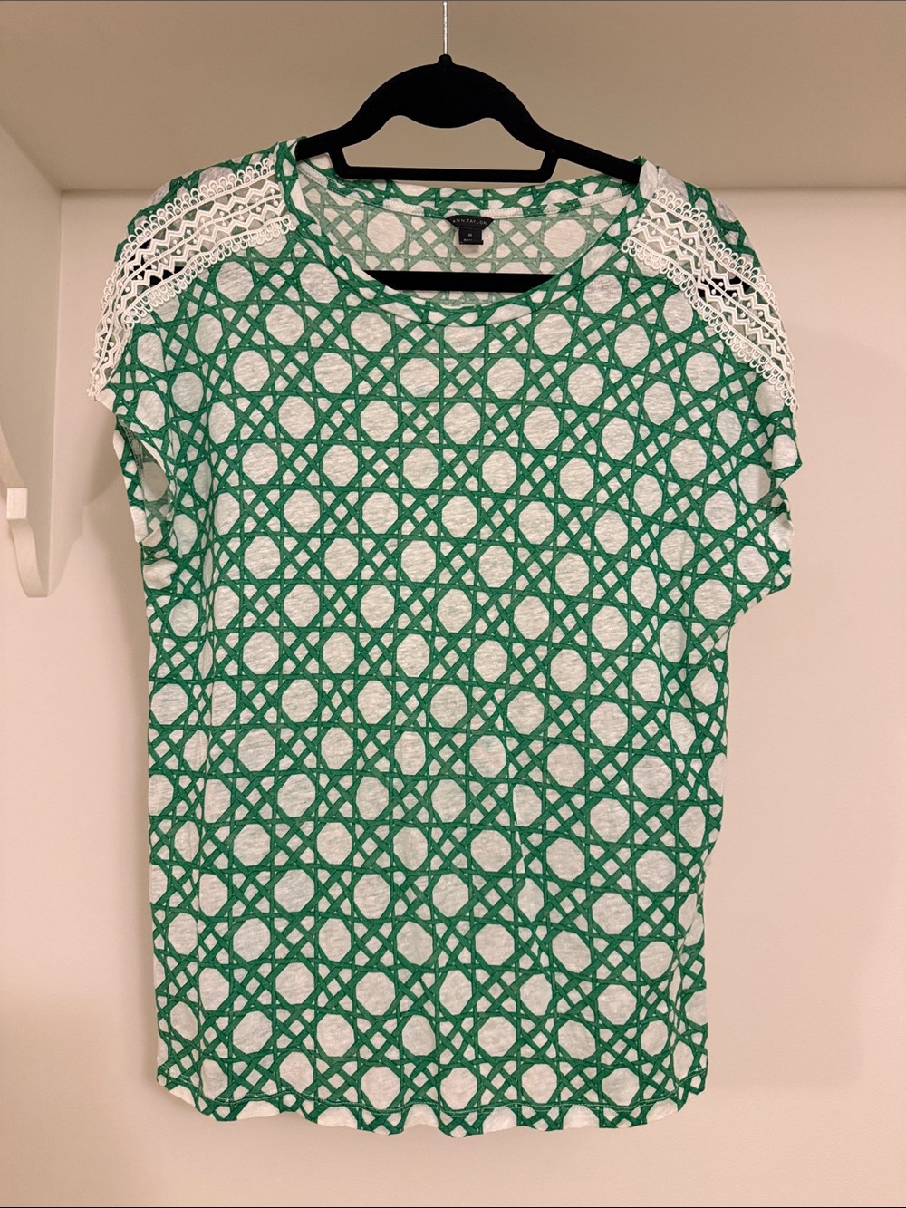 Ann Taylor Linen & Lace Tshirt